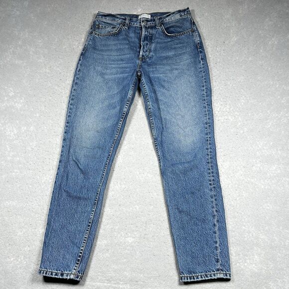 Boyish Jeans Womens Size 27 Blue Relaxed Straight Leg Denim Pants Button Fly - Picture 1 of 14